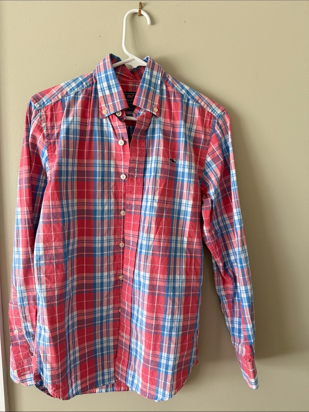 Vineyard Vines Red & Blue Plaid Button-Down Shirt